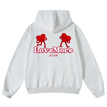 LOVE MORE HEART HEAVYWEIGHT HOODIES