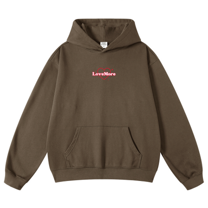 LOVE MORE HEART HEAVYWEIGHT HOODIES