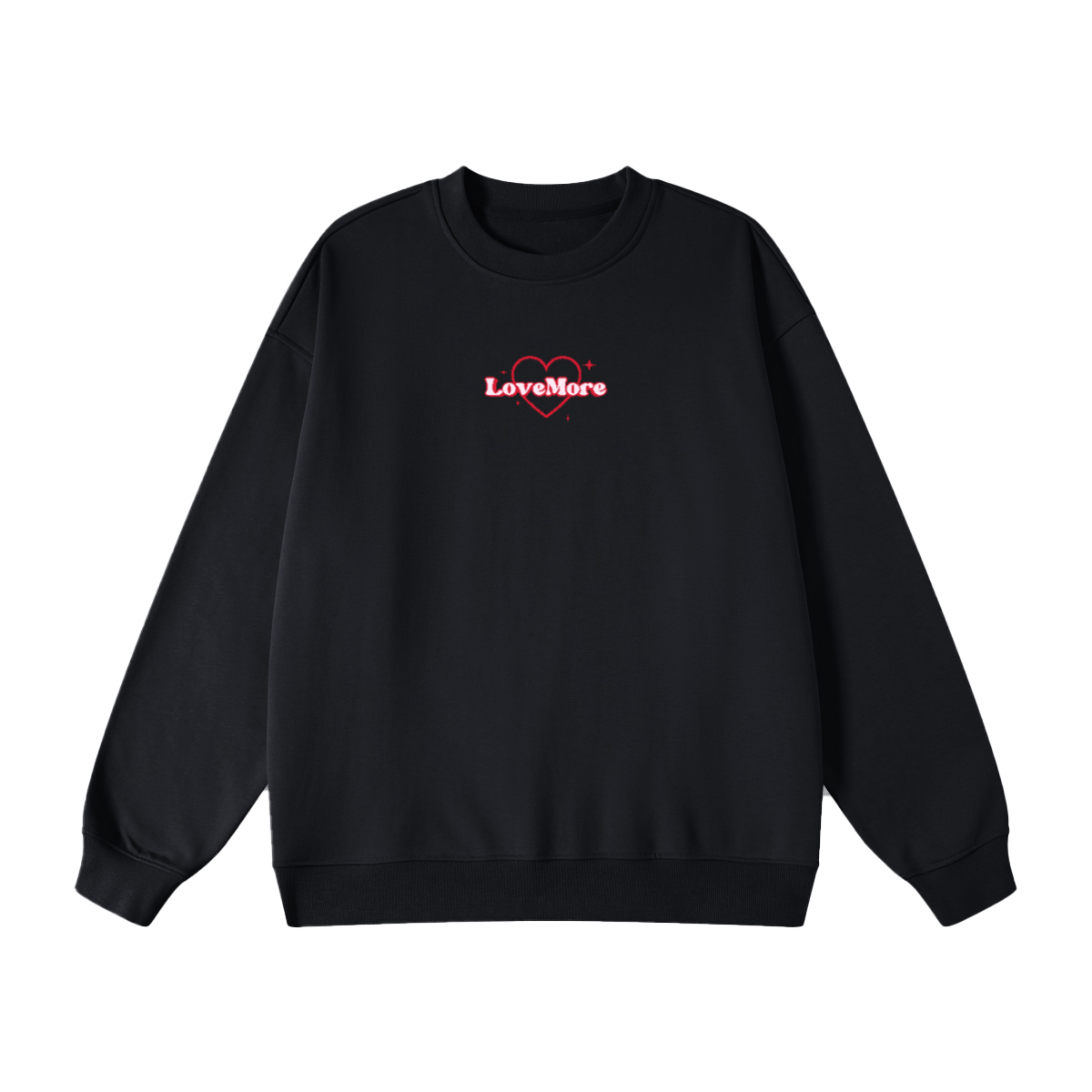 LOVE MORE HEART HEAVYWEIGHT CREWNECKS