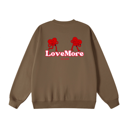 LOVE MORE HEART HEAVYWEIGHT CREWNECKS